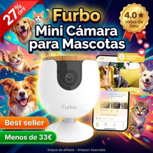 Furbo Mini cámara para mascotas con visión nocturna