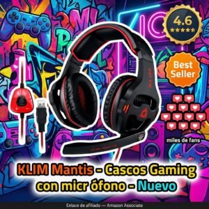 KLIM Mantis Auriculares Gaming USB – Sonido 7.1 y microfono con cancelacion de ruido