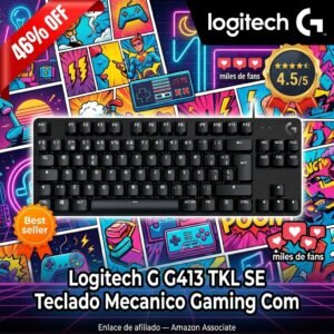 Logitech G413 TKL SE – Teclado mecanico gaming QWERTY espanol