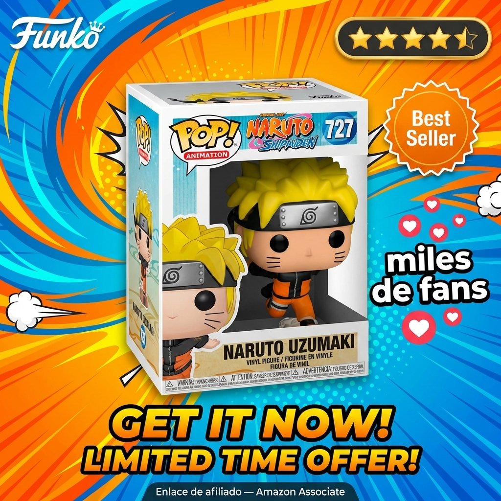 Funko Pop! Naruto Uzumaki Running pose ninja figura de vinilo oficial