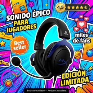 HyperX Cloud – Auriculares gaming oficiales PlayStation con micro