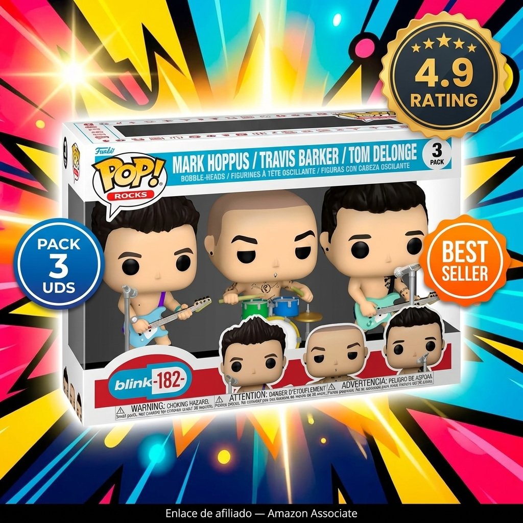 Funko Pop! Rocks Blink-182 pack 3 figuras Tom Mark Travis oficial