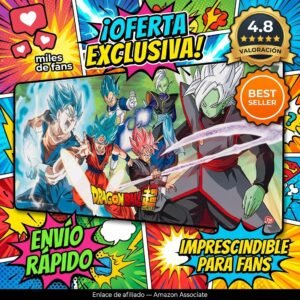 Alfombrilla XXL Dragon Ball Super 80x35cm – impermeable antideslizante gaming