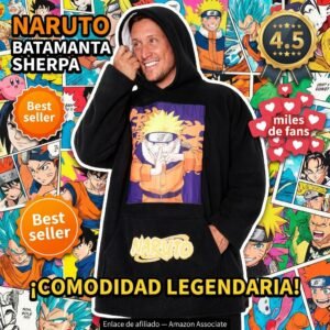 NARUTO Batamanta Sherpa Hoodie – licencia oficial interior ultra suave