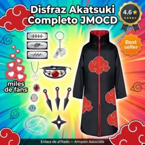 Disfraz Akatsuki Naruto — Set completo de cosplay 5 piezas