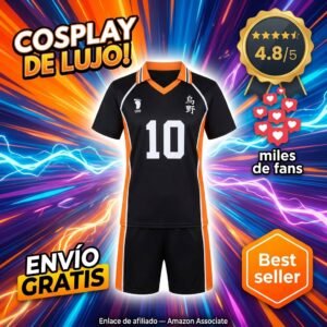 Disfraz Karasuno Haikyuu — La camiseta oficial del número 10 de Hinata