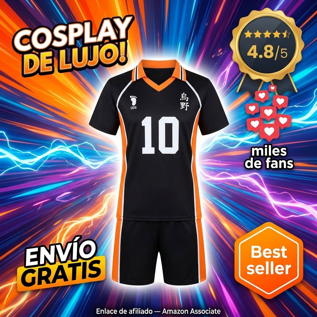 Disfraz cosplay Karasuno Haikyuu Hinata número 10