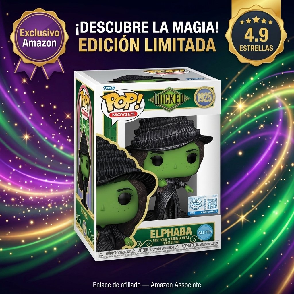 Funko Pop! Movies Wicked Elphaba Glitter exclusivo Amazon figura de vinilo