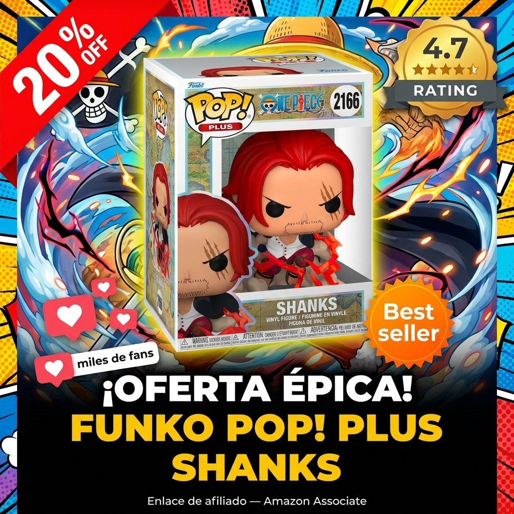 Funko Pop! Plus: One Piece - Shanks - Figura de Vinilo Colecciónable - Idea de Regalo - Mercancia Oficial