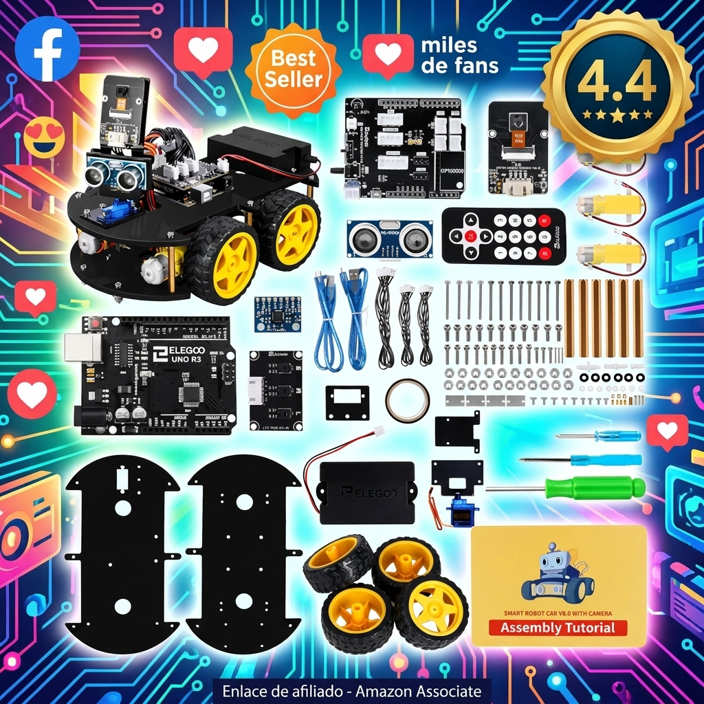 ELEGOO Kit de Coche Robótico Educativo y Stem de Juguete para Niño (Versión 4.0)