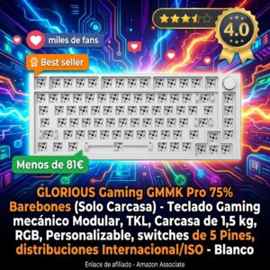 Teclado GLORIOUS GMMK Pro 75% – Mecanico modular premium