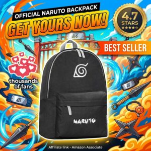 Mochila Escolar Naruto Anime Oficial para Adolescentes
