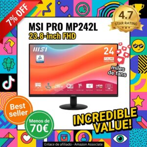 Monitor MSI Pro MP242L 23,8″ FHD – Oficina y gaming