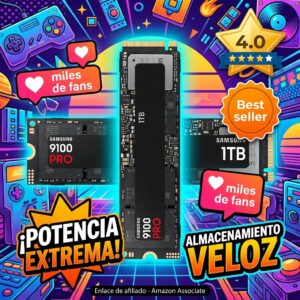 Samsung 9100 PRO SSD 1TB PCIe 5.0 – El mas rapido para PC y PS5