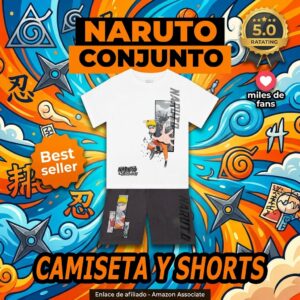 Conjunto Naruto niño – Camiseta y pantalon corto anime