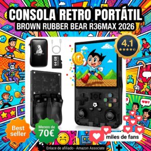 Consola Retro R36MAX 2026 – 15.000 juegos clásicos portátil