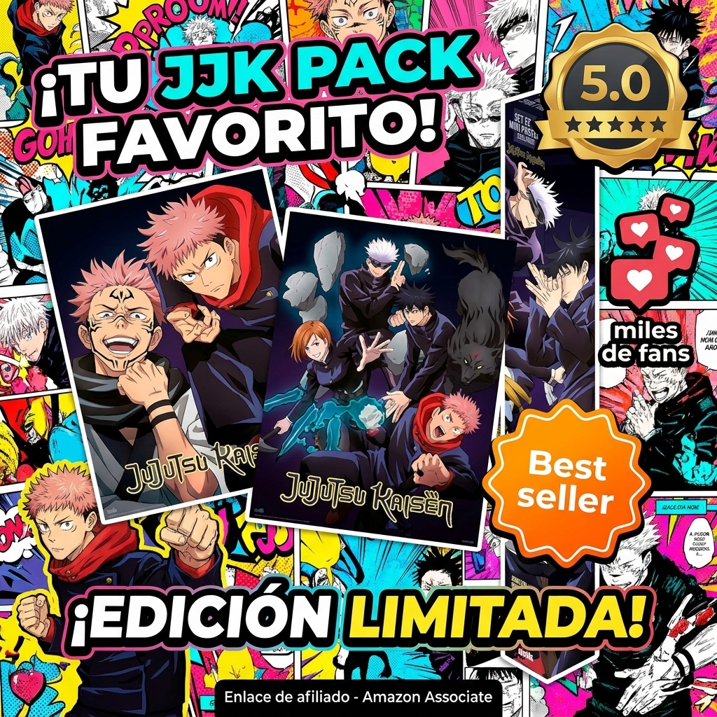 Grupo Erik Póster Jujutsu Kaisen Manga – Juego de 2 mini pósteres de 38 x 52 cm – Se envía enrollado en una caja protectora – Mercancía de Jujutsu Kaisen