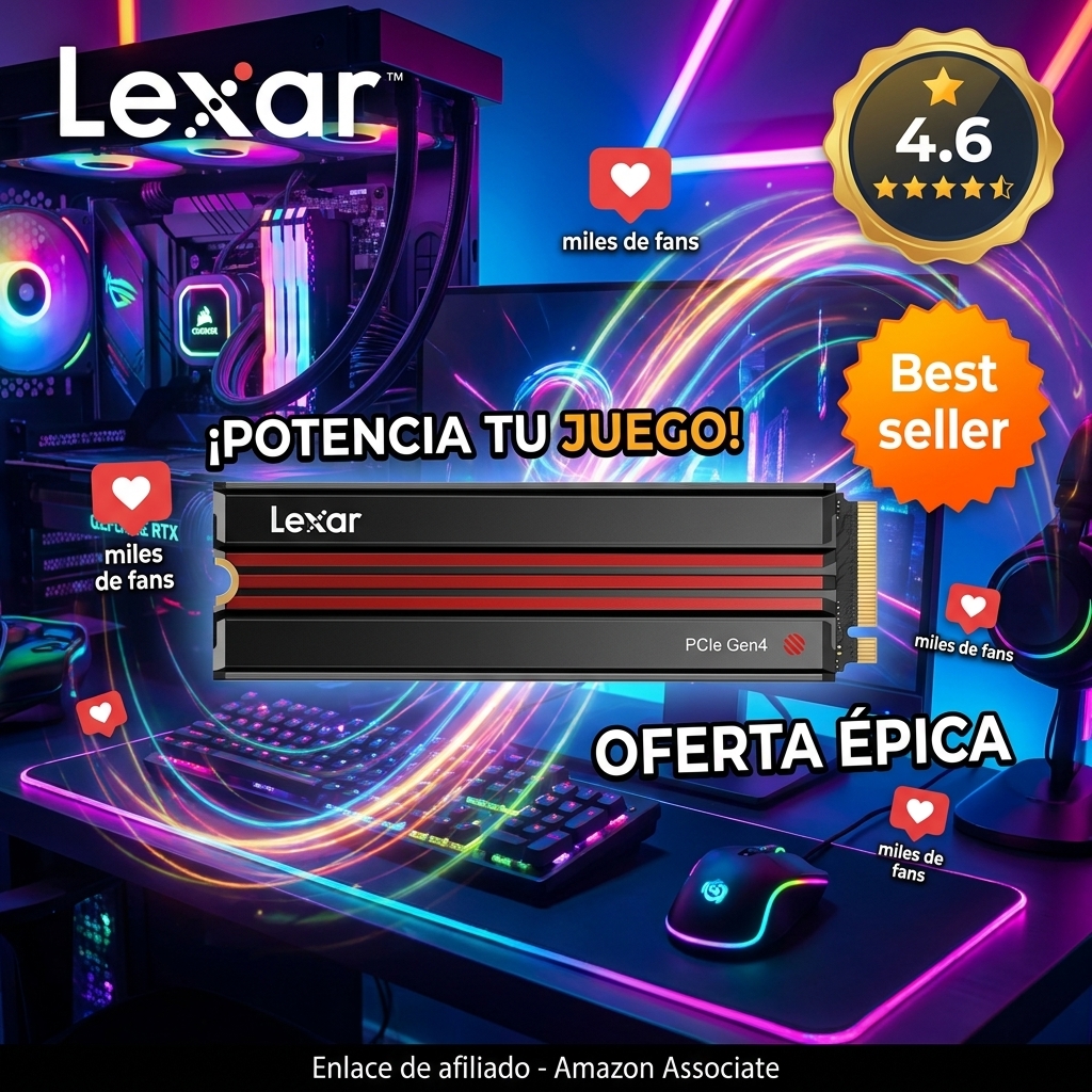Lexar EQ790 SSD 1TB con Disipador de Calor, M.2 2280 PCIe Gen4x4 NVMe SSD Interno, Velocidad hasta 7000 MB/s, Unidad de Estado Sólido para PS5, PC