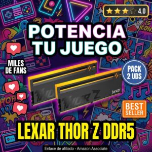 Lexar Thor Z DDR5 32GB Kit 6000 MHz – RAM gaming RGB
