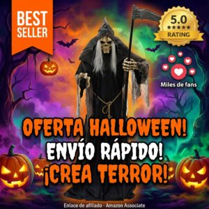 Animatronic Halloween 182 cm con sensor y ojos animados