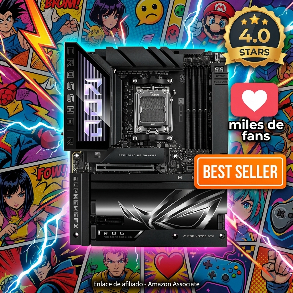 ASUS ROG Crosshair X870E Hero BTF - Placa Base ATX, preparada para PC con IA Avanzada, VRM de 18+2+2 Fases, DDR5, PCIe 5.0, M.2, Wi-Fi 7, USB4, AI Overclocking, Core Flex, PCIe Slot Q-Release Slim