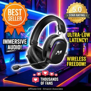 Cascos Gaming Inalambricos MANKIW 7.1 Tri-Mode 82 Horas