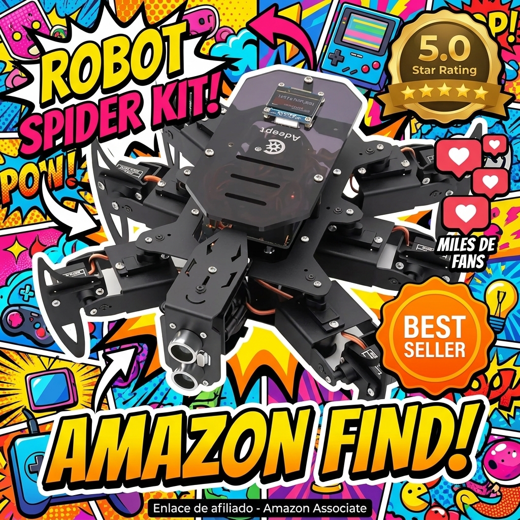 Adeept Ultimate Hexapod Spider Robot Kit, cuerpo de metal, programación Arduino, control remoto WiFi/IR con pantalla OLED, Python/APP, kit de robótica educativa STEM para adultos y adolescentes con