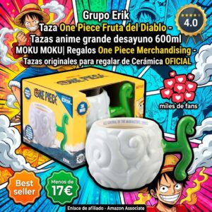 Taza One Piece Fruta del Diablo Moku Moku – 600ml oficial