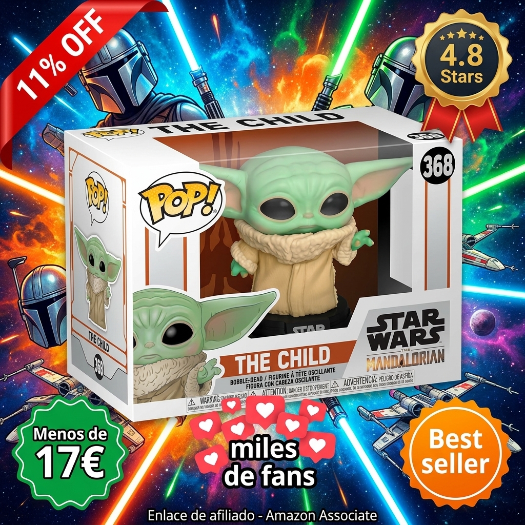 Funko Pop! Star Wars: The Mandalorian - Grogu (The Child, Baby Yoda) - Figura de Vinilo Coleccionable - Idea de Regalo- Mercancia Oficial - Juguetes para Niños y Adultos - TV Fans