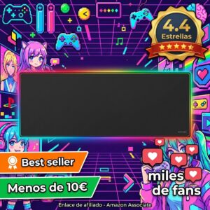 Mars Gaming MMP224: alfombrilla gaming XXL con borde rainbow