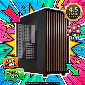 Fractal Design North Charcoal: caja PC con frente de nogal