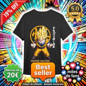 Camiseta Dragon Ball Goku Super Saiyan oficial para hombre