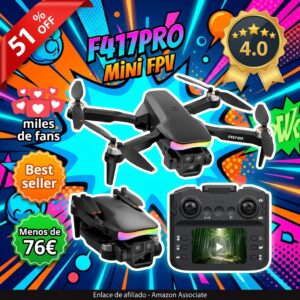 Mini Dron FPV F417PRO Con Pantalla Y Cámara