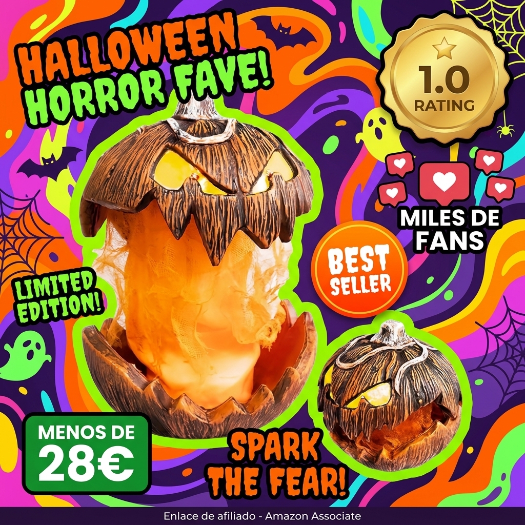 Halloween Horror Cabeza de calabaza Animatronic con iluminación