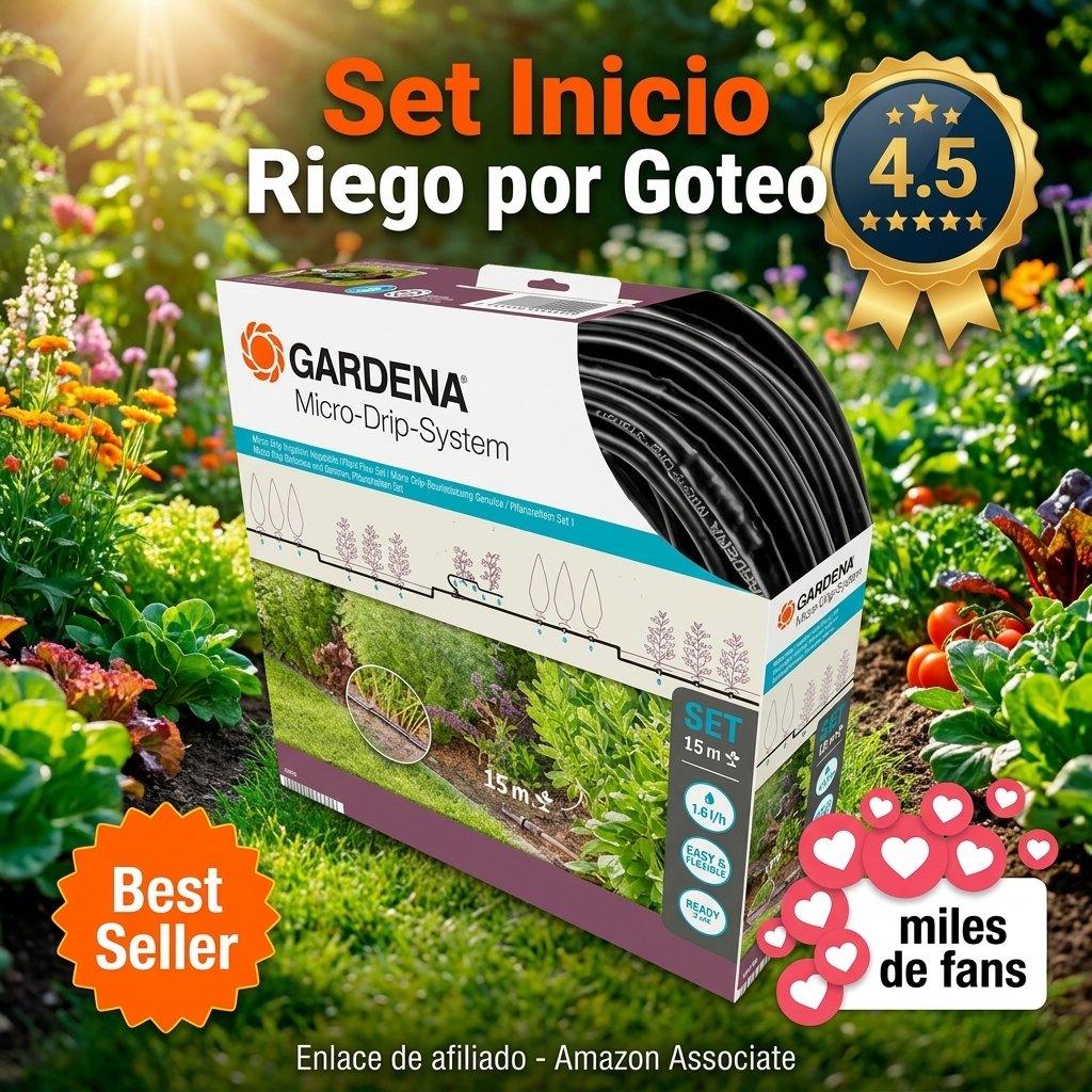 Gardena 13010-20 Set Inicio Riego por Goteo 15 m 35 plantas