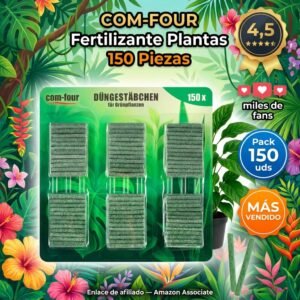 COM-FOUR Fertilizante en Bastoncillos para Plantas – Pack 150 Piezas