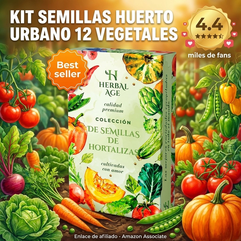 Kit Semillas Huerto Urbano 12 Vegetales 5100 Semillas Ecológicas