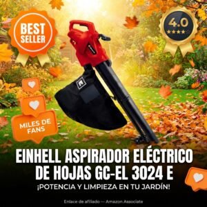 Einhell GC-EL 3024 E Aspirador Eléctrico de Hojas 3000W – Soplador y Aspirador