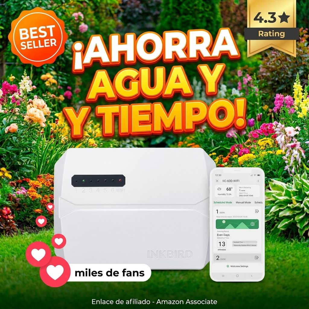 Inkbird IIC-600 Programador Riego WiFi 6 Zonas