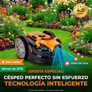 Robot Cortacesped Lawnmaster OcuMow 16 para Jardines 150 m2
