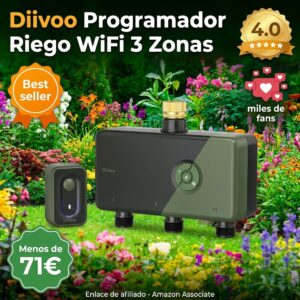 Programador Riego WiFi 3 Zonas Diivoo con Alexa