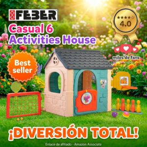 FEBER Casual 6 Activities House Casita con 6 Juegos para Ninos