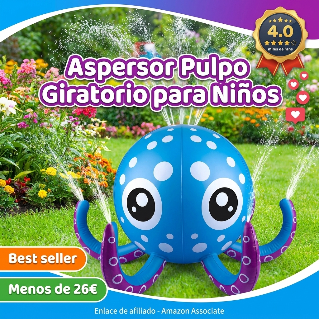 Juegos de Agua para Niños Exterior, Juguete de Agua de Rociadores de Pulpo, Juegos Piscina para Niños, Juguete de Agua Rociador para Patio Trasero, CéSped Al Aire Libre, Niños Juguete Niño 3 4 5