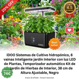 Sistema de Cultivo Hidropónico Interior iDOO Inteligente