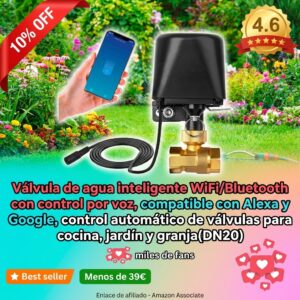 Válvula de agua inteligente wifi para jardín