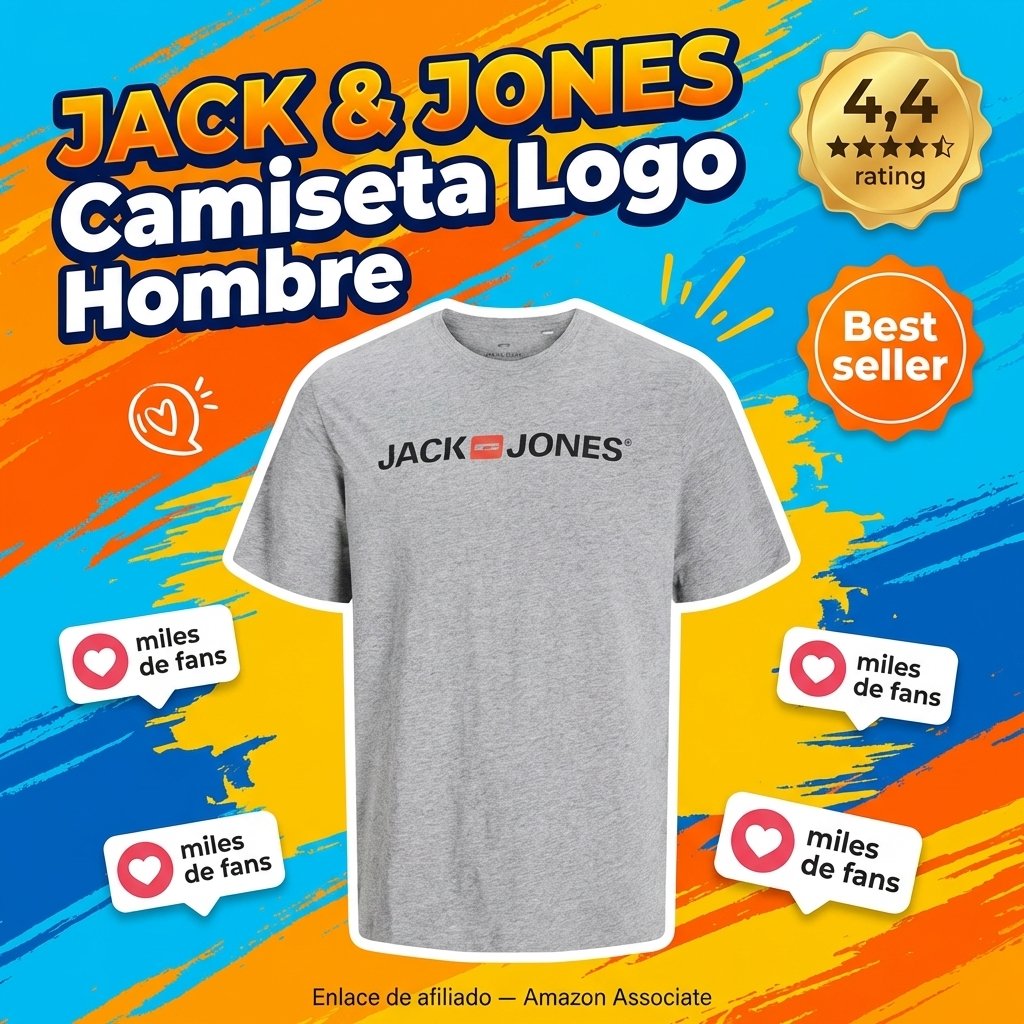 JACK & JONES Camiseta Logo Hombre