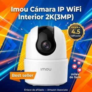 Imou Cámara IP 2K – Vigilancia 360° con Detección Humana