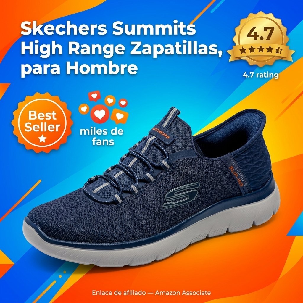 Skechers Summits High Range Zapatillas, para Hombre y Mujer, ultraligeras con plantilla de espuma de memoria