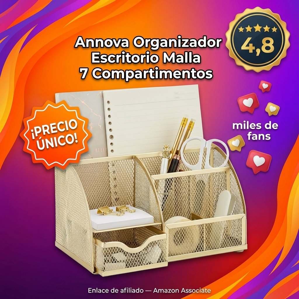 Annova Organizador Escritorio Malla 7 Compartimentos