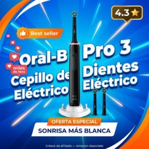 Oral-B Pro 3 Cepillo de Dientes Eléctrico – 3 Modos